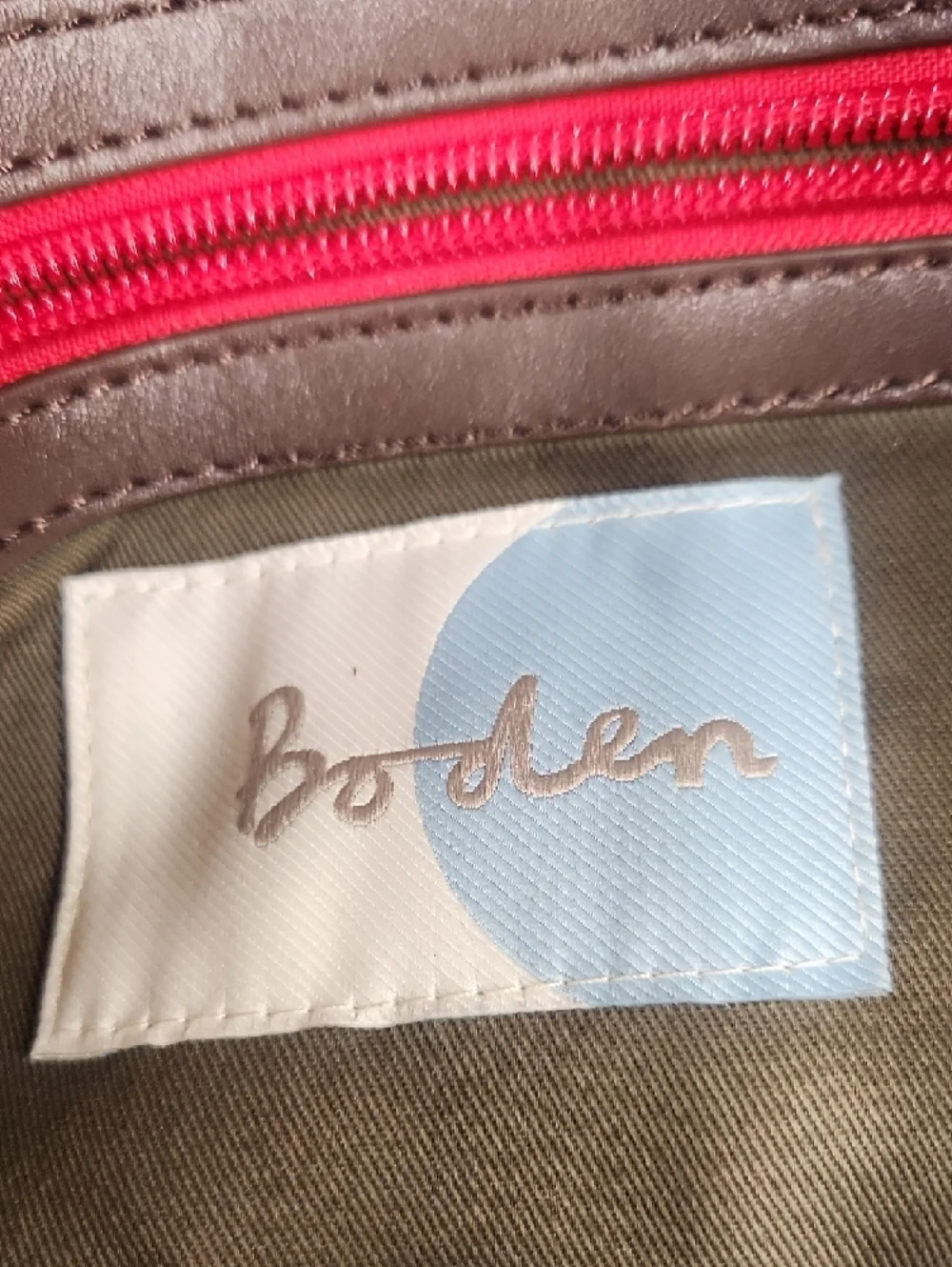 Boden Orange and Navy Shoulder Bag